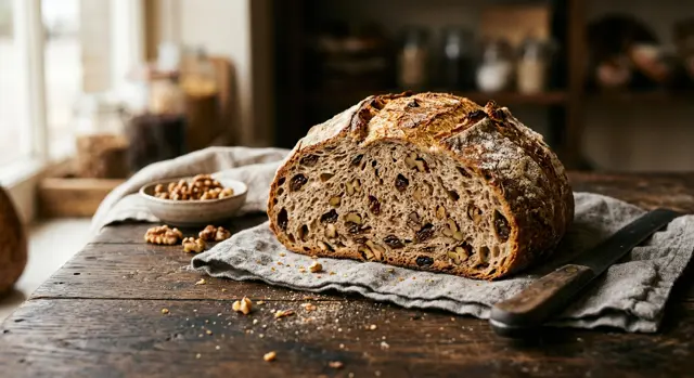 Pan de nueces y pasas