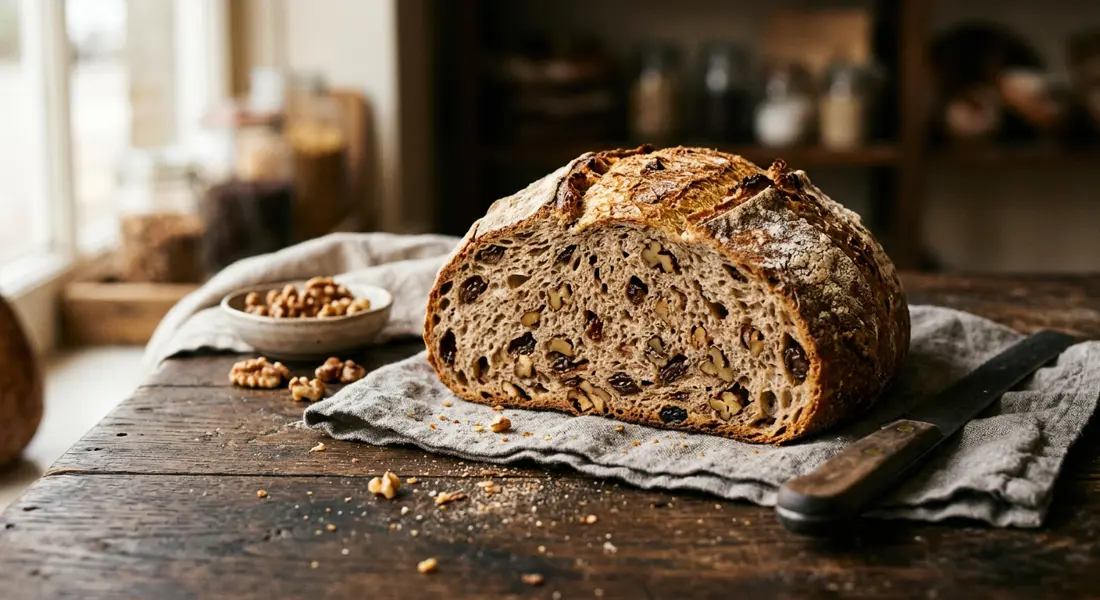 Pan de nueces y pasas